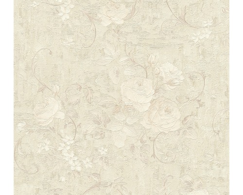 Papier peint intissé 37224-4 Romantico Fleurs beige clair