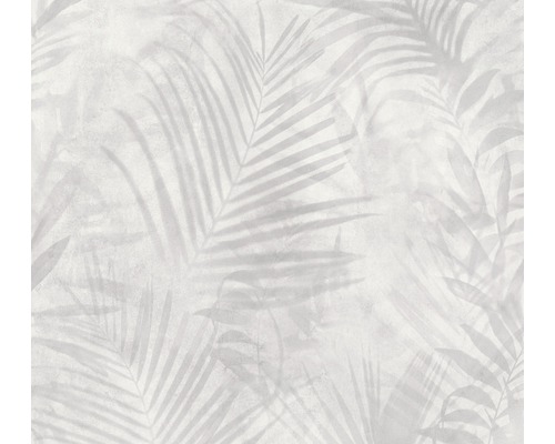 Vliestapete 37411-5 Neue Bude - Edition II Palme grau Tapete mit Palmenblattmuster