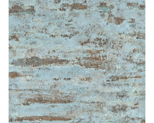 Papier peint intissé 37415-3 Neue Bude - Edition II Used bleu marron Revêtement mural texturé aspect vieilli