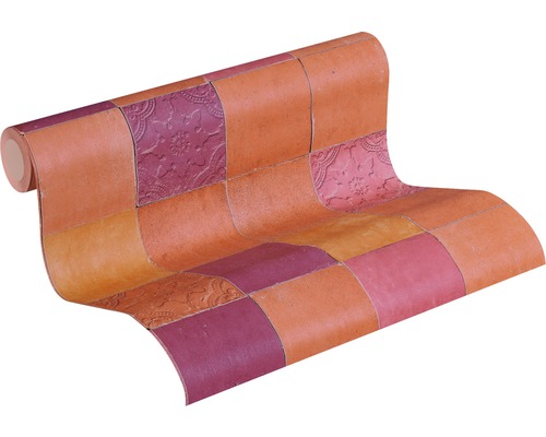 Rouleau de papier peint avec motif patchwork