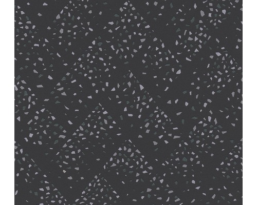 Papier peint intissé 37394-5 New Walls Terrazzo noir Papier peint textile avec décor de pierre abstraite