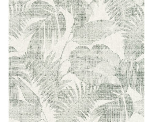 Papier peint intissé 37396-4 New Walls Jungle crème Papier peint avec motif de feuilles tropicales pour la décoration murale