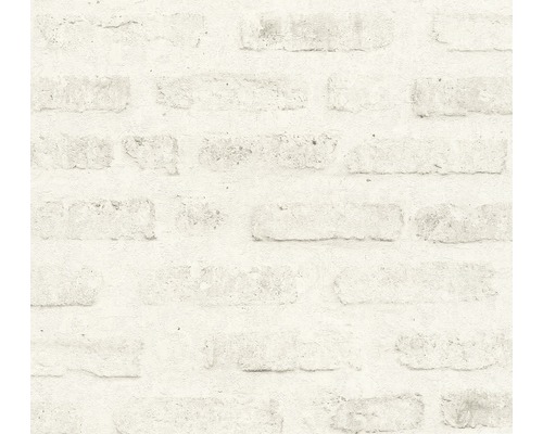 Papier peint intissé 37422-2 New Walls Pierre gris blanc Papier peint motif briques