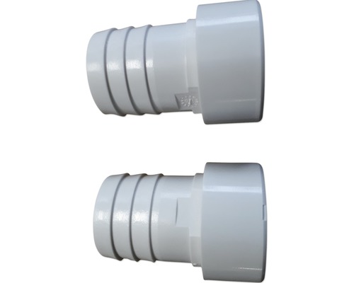 Deux raccords de tuyau en plastique