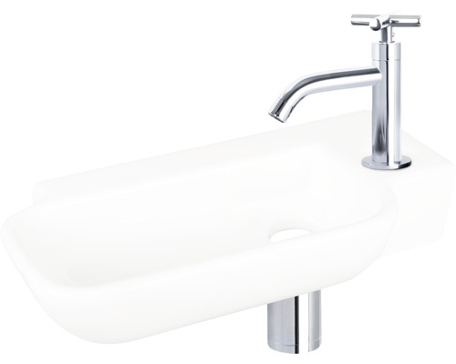 Waschtisch mit Armatur für das Badezimmer