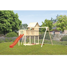 Spielturm mit Rutsche und Schaukel für den Garten