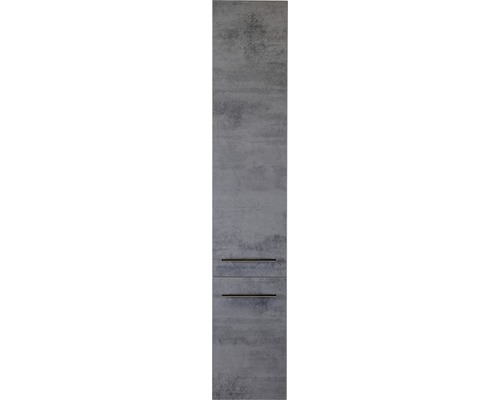 Armoire haute Straight 160 x 35 cm béton anthracite