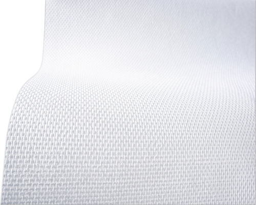 Fibre de verre LECO moyen prérevêtu 50 m x 1 m Gros plan d''un papier peint intissé blanc