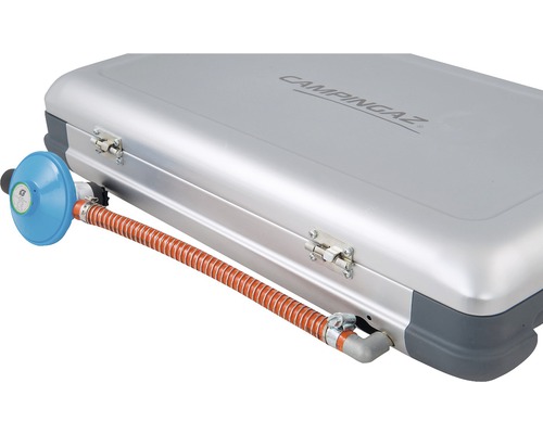 Campingaz Kocher mit Gasdruckregler und Gasschlauch