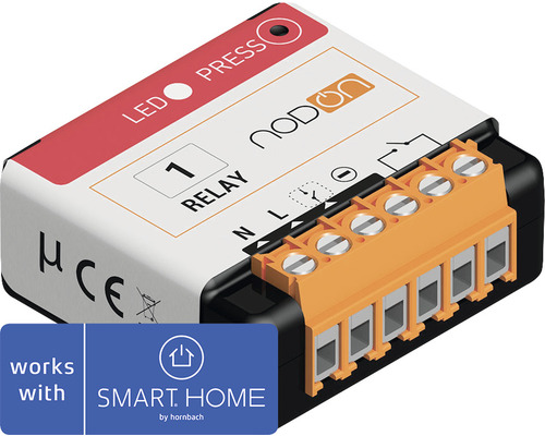 Interrupteur de relais NodOn Zigbee 1 canal 16A SIN-4-1-20 - compatible avec SMART HOME by hornbach Relais radio Nodon pour la domotique