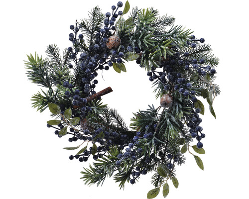 Kunstpflanze Bluberrykranz H 11 cm blau-grün Kunstpflanze Bluberrykranz H 11 cm blau-grün