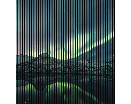 Panneau acoustique impression digitale Aurore boréale 1 19x2253x2400 mm Kit = 4 panneaux individuels
