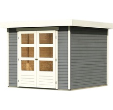 Abri de jardin avec double porte et fenêtres
