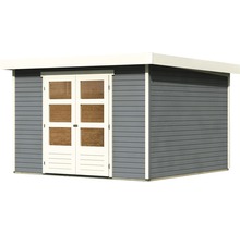 Abri de jardin avec porte double et fenêtres
