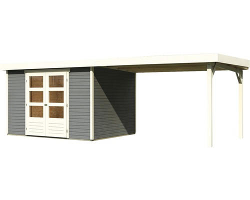 Abri de jardin avec annexe en bois