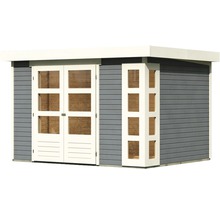 Abri de jardin en bois avec porte double et fenêtre