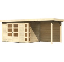 Holzgartenhaus mit Doppeltür und Fenstern