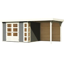Gartenhaus mit Doppeltür und überdachter Veranda aus Holz