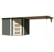 Gartenhaus mit Überdachung aus Holz