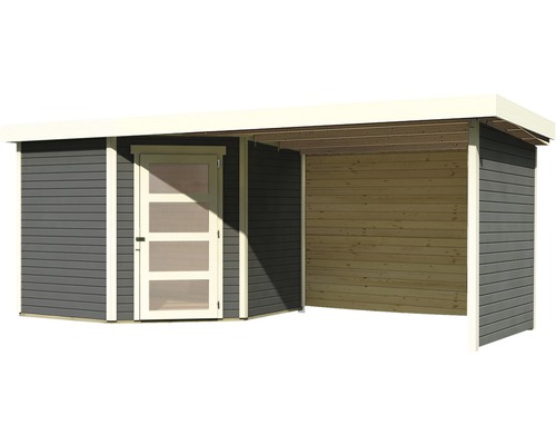 Abri de jardin avec porte et abri en bois