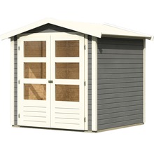 Abri de jardin Karibu Telse 2 213 x 197 cm gris terre cuite