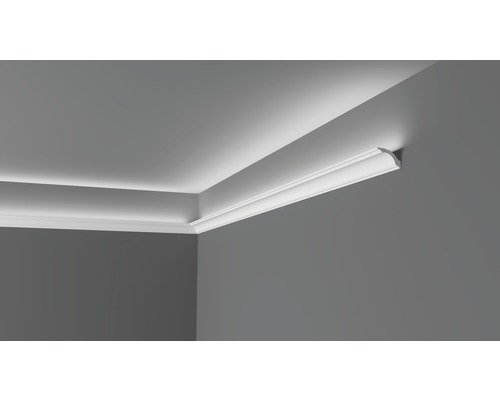 Moulure de plafond/Réglette LED Z1220, 1 x 2 m, 75 x 50 mm