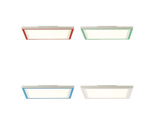 Quatre plafonniers LED avec différents cadres