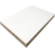 Panneau aggloméré blanc nacré Premium décor 2800x2070x19 mm (découpe pouvant être réservée en ligne)-thumb-1