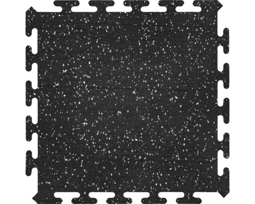Tapis de fitness tapis en puzzle noir/anthracite 50x50x0,5 cm lot de 4