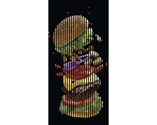 Panneau acoustique impression digitale Burger 1 19x1133x2400 mm Kit = 2 panneaux individuels