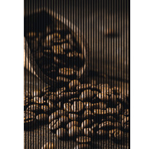 Grains de café et cuillère à mesurer