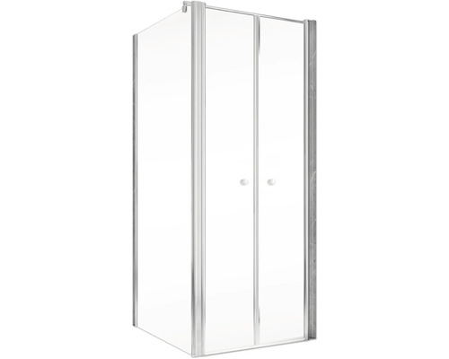 Duschkabine mit transparentem Glas und Rahmen