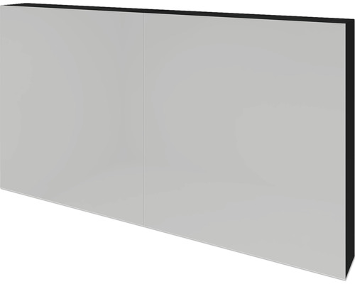Spiegelschrank sanox BxHxT 120x65x13 cm schwarz matt