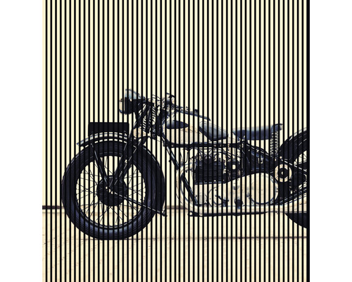 Akustikpaneel digital bedruckt Motorrad 1 19x2253x2400 mm Set = 4 Einzelpaneele