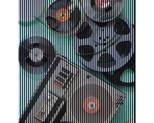 Akustikpaneel digital bedruckt Tape 2 19x2253x2400 mm Set = 4 Einzelpaneele