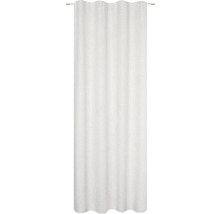 Rideau décoratif blanc et opaque avec système d''accroche à ruflettes.