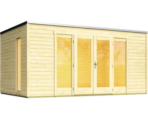 Abri de jardin en bois avec fenêtre et porte double