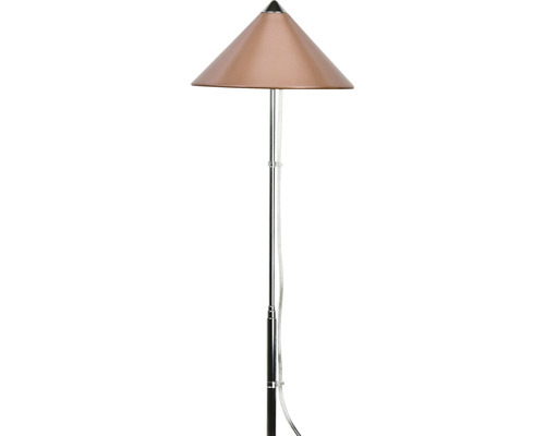 Gartenleuchte aus Metall mit kegelförmigem Lampenschirm