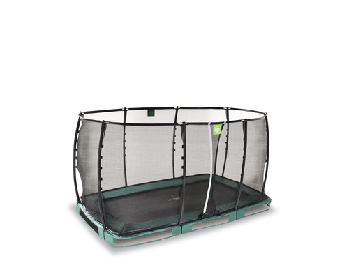 Trampoline de jardin rectangulaire avec filet de sécurité
