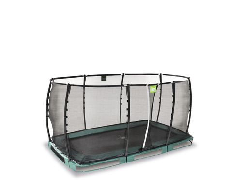 Trampoline de jardin rectangulaire avec filet de sécurité