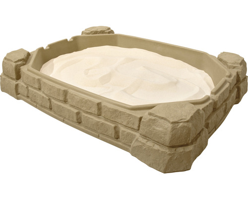 Bac à sable avec motif de pierre et sable