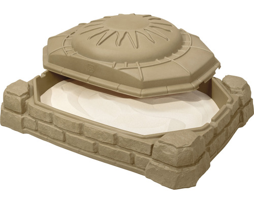 Bac à sable en plastique avec couvercle