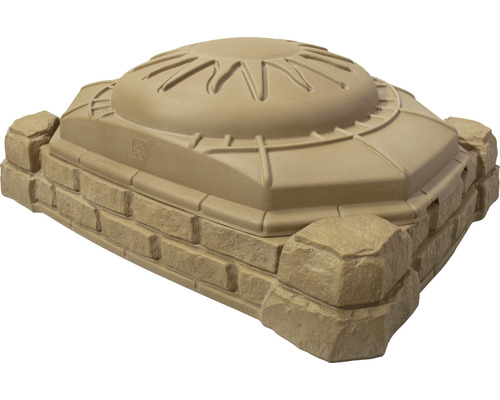 Bac à sable avec couvercle aspect pierre