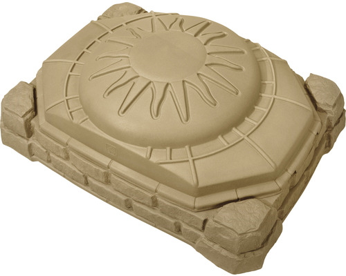 Bac à sable carré avec couvercle solaire