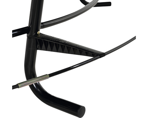 Detailansicht eines Schaukelstuhls aus Metall