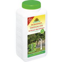Neudorff Bio-Baumanstrich in einer weißen Kunststoffflasche mit grünem Deckel. Zum Schutz und zur Pflege von Obstbäumen und Beerensträuchern.
