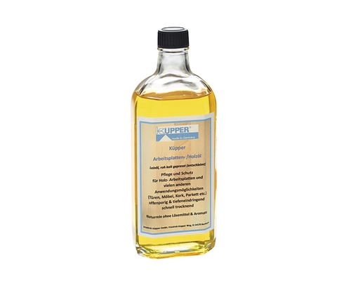 Küpper Huile pour bois pour plans de travail 250 ml Huile pour plans de travail/bois Küpper dans une bouteille en verre