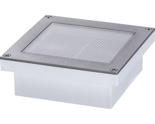 Lampe solaire à encastrer LED avec capteur IP67 0,7W 50 lm 3000 K blanc chaud Aron blanc hxlxp 36,5x100x100 mm