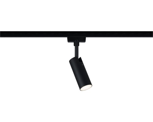 Spot URail Paulmann 1x5W 166 lm 3000 K blanc chaud Tubo noir mat 1 ampoule 230V Spot LED noir sur rail