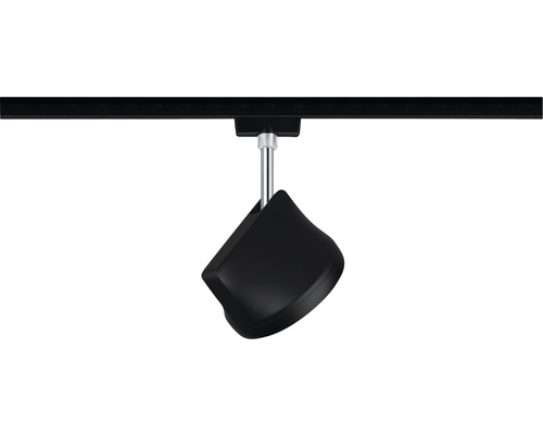 Schwarzer LED-Strahler an Stromschiene